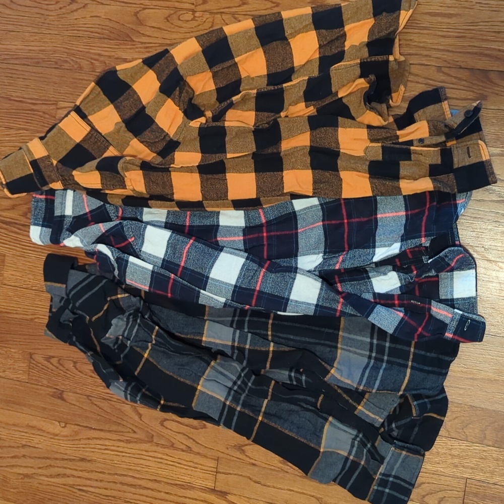 Lot of 3 GAP Flannel Shirts